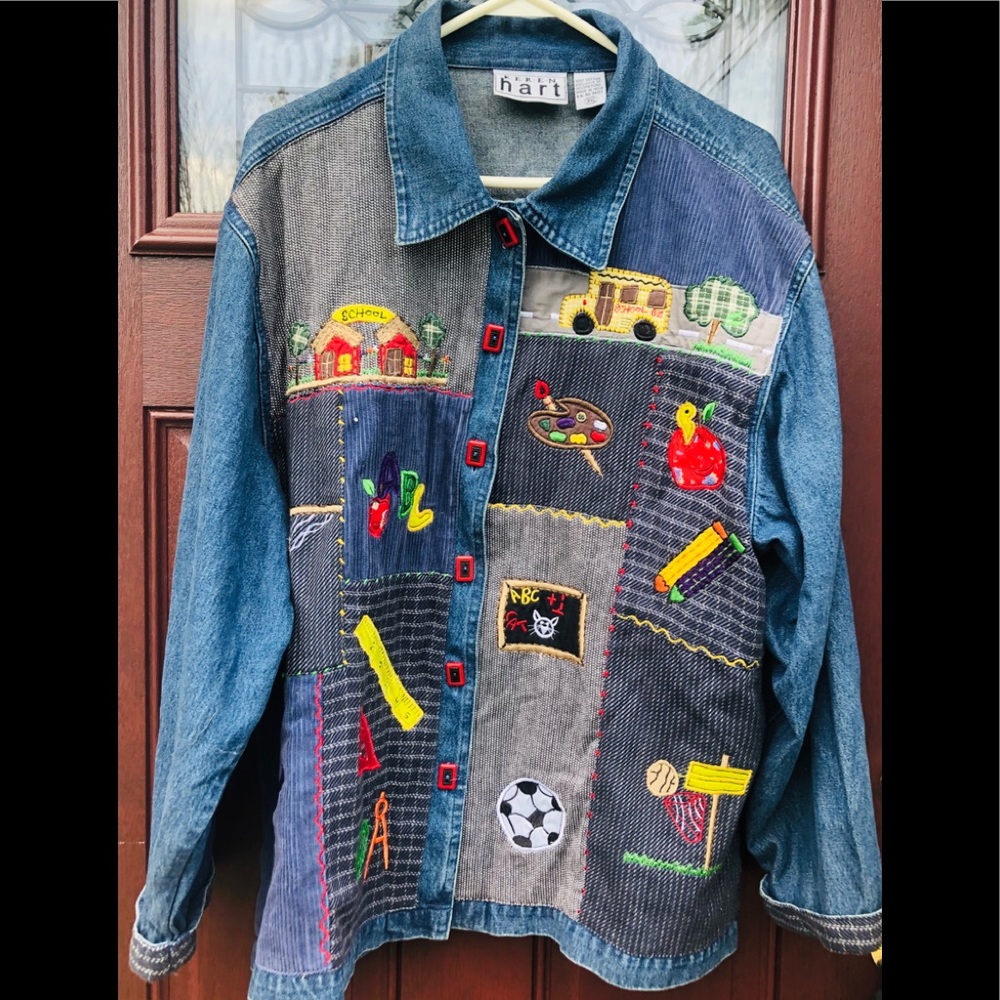 Cracker Barrel School Jean Jacket Coat Keren Hart